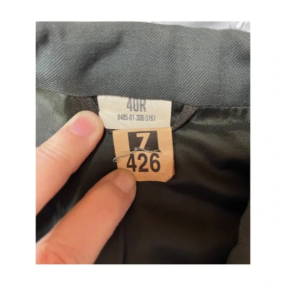 Vietnam‎ Era US Army Military Dress Coat Jacket/pants Mens 40R Green Wool Blend